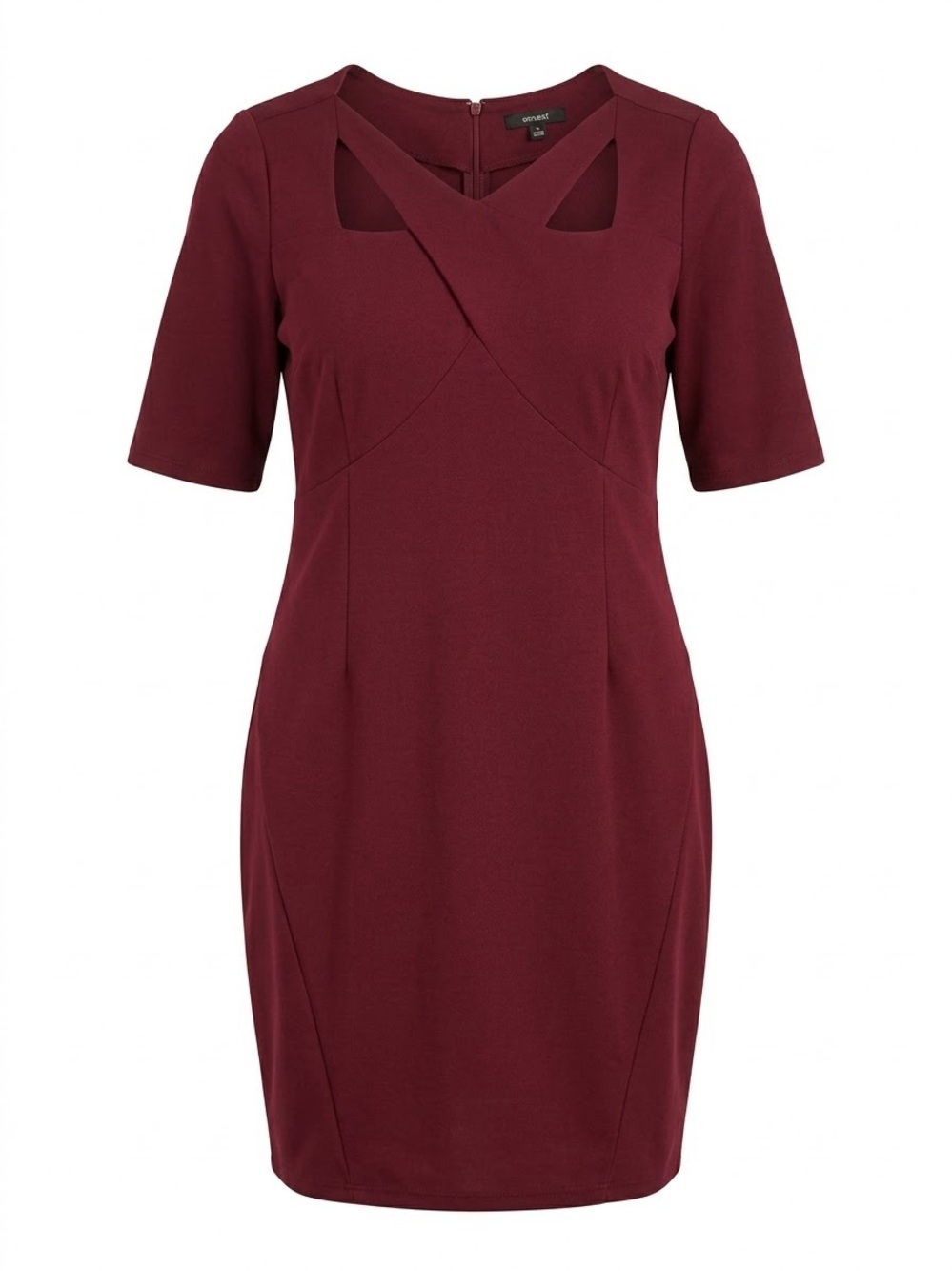 Lane Bryant Burgundy Cutout Midi Sheath Dress